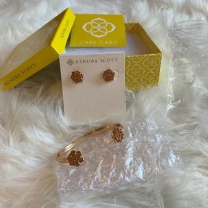 NWT Kendra Scott Drusy Earrings and Bracelet Set